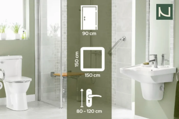 wymiary w łazience dla osób niepełnosprawnych