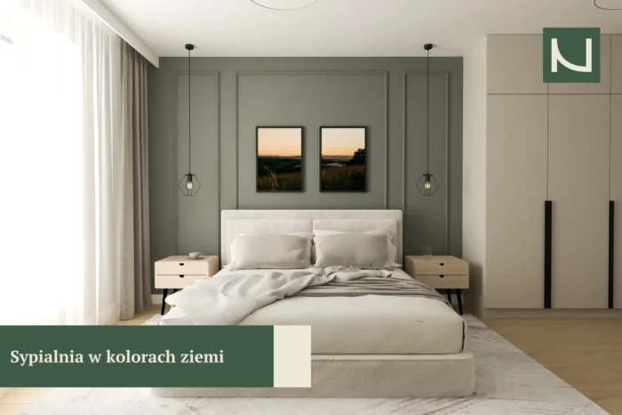sypialnia w kolorach natury