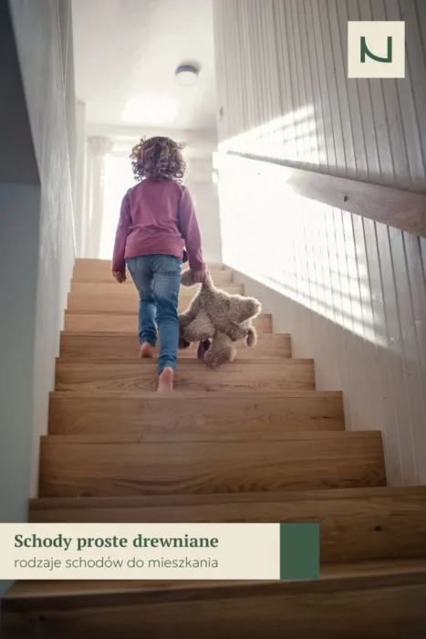 rodzaje schodów drewnianych - schody proste