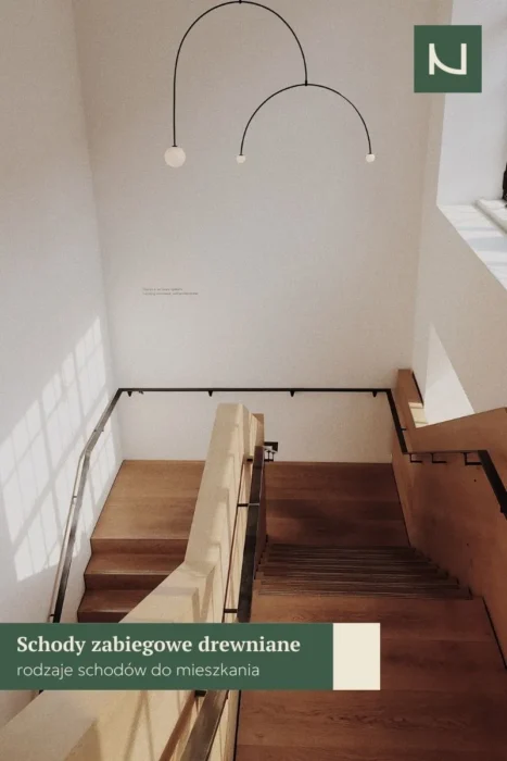 typy schodów drewnianych - schody zbiegowe