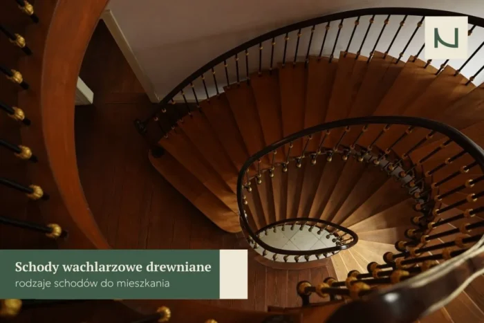 rodzaj wachlarzowych schodów drewnianych