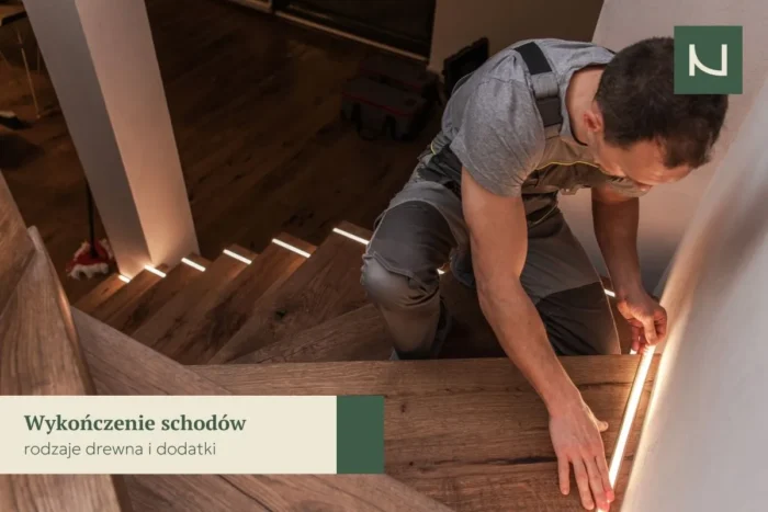 wykończenie drewnianych schodów